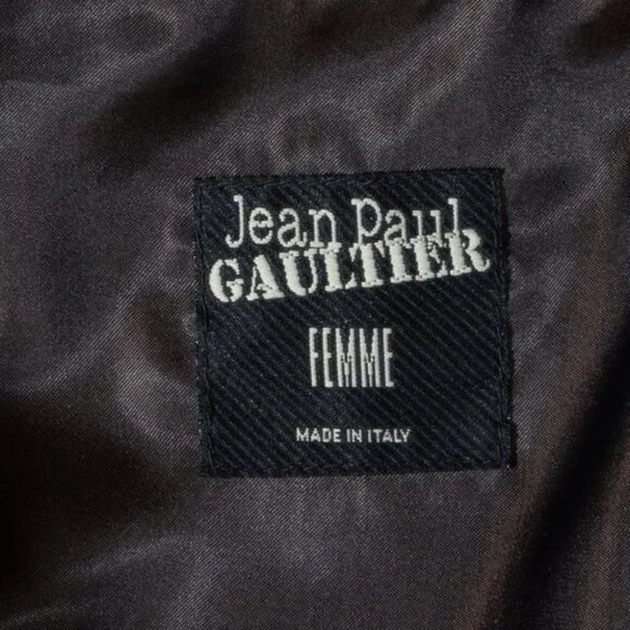 Jean Paul Gaultier Distressed Leather Blazer Jacket US sz 6 - Picture 12 of 15